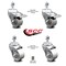 Service Caster Semi Steel Swvl TS Caster w/Roller Bearing-3" Wheel&1/2" Stems-2 w/TTL BRK, 4PK SCC-TSTTL20S315-SSR-121315-2-S-2 - alternate 1
